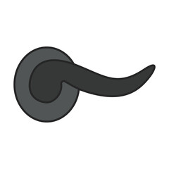 Door lock vector icon.Color vector icon isolated on white background door lock.