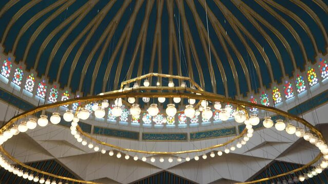 Inside The King Abdullah I Mosque, Amman, Jordan