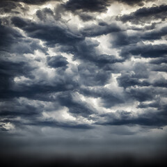 Obraz premium majestic stormy and windy clouds in the sky created with using Generative AI Technology