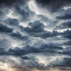 Obraz premium majestic stormy and windy clouds in the sky created with using Generative AI Technology