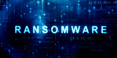 2d illustration ransomware computer virus 