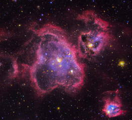 Background with nebula and stars in deep universe