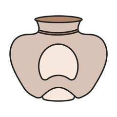 Pottery vase vector icon.Color vector icon isolated on white background pottery vase.