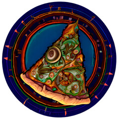 pizza on a plate pizza slices art