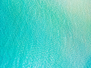 Sea surface aerial view,Bird eye view photo of waves and water surface texture,Turquoise sea background, Beautiful nature Amazing view sea background