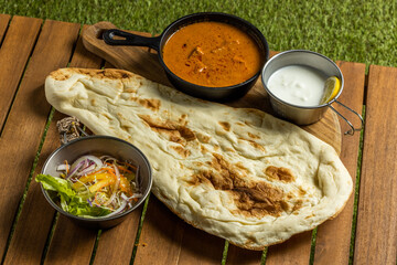 典型的なインドカレー　Typical Indian curry set