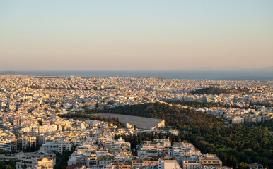 Naklejka premium Beautiful views of Athens and the acropolis