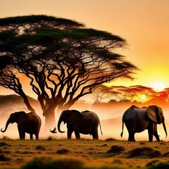 Obraz premium Elephants