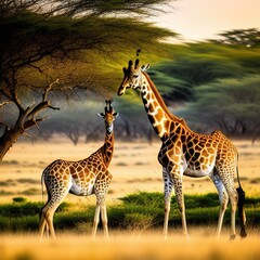 Obraz premium Giraffes