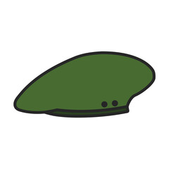 Military beret vector icon.Color vector icon isolated on white background military beret.