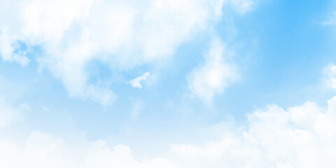 Naklejka na ściany i meble Background with clouds on blue sky. Beautiful white cloud on blue sky background. Blue Sky vector