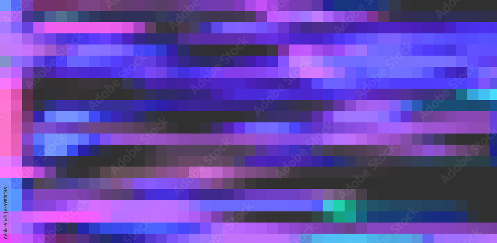 Aufkleber Glitched and pixelated screen of a computer. Abstract background with digital noise artifacts.