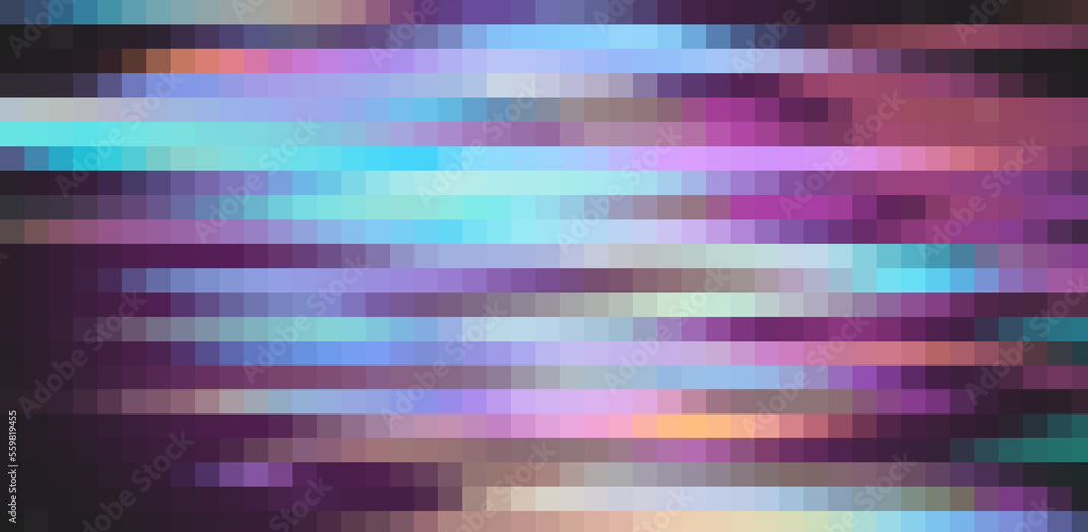 Aufkleber Glitched and pixelated screen of a computer. Abstract background with digital noise artifacts.