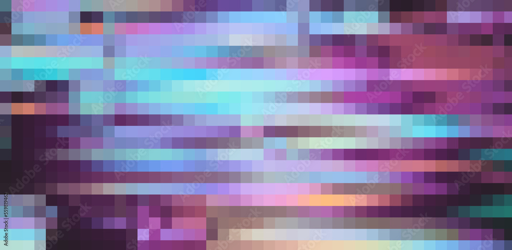Aufkleber Glitched and pixelated screen of a computer. Abstract background with digital noise artifacts.