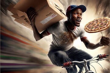 black man delivery extreme speed generative ai 