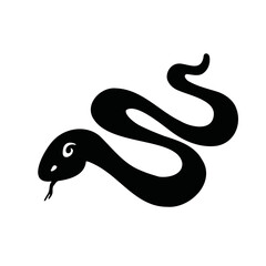 Symbol of the year, snake, viper silhouette , vector illustration