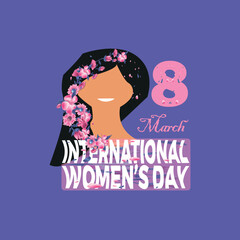 International women's day, t-shirt design ,poster, print, postcard and other uses