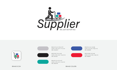 Vector logo design for a Food Supply Company with brand colors