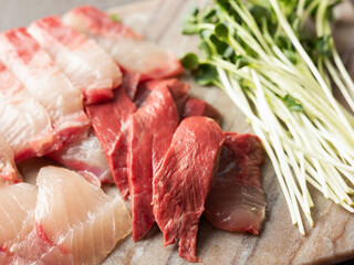 Sashimi, fresh raw fish dish
