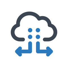 Cloud Sharing icon - vector illustration . Cloud, Data, Traffic, Sharing, Share, Computing, Transfer, server, storage, line, outline, icons .