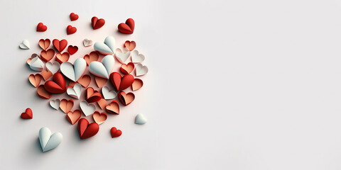 Valentine's Day Heart #21 on a white Background, Generative AI