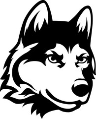 Head of dog. Wolf. abstract character illustration. Graphic logo designs template for emblem. Image of portrait. © ARTSTOK