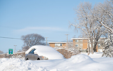 Plowed in Car