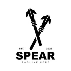 Spear Logo, Long Range Throwing Weapon Target Icon Design, Product And Company Brand Icon Illustration