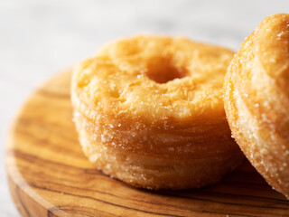 donuts, donuts on cutting board