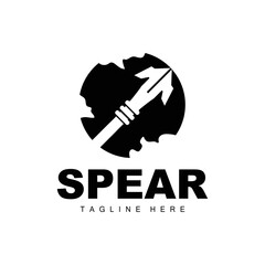 Spear Logo, Long Range Throwing Weapon Target Icon Design, Product And Company Brand Icon Illustration