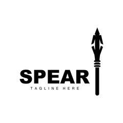 Spear Logo, Long Range Throwing Weapon Target Icon Design, Product And Company Brand Icon Illustration