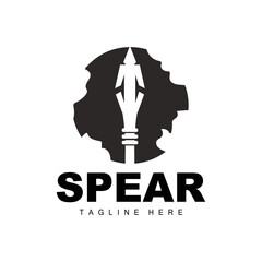 Spear Logo, Long Range Throwing Weapon Target Icon Design, Product And Company Brand Icon Illustration