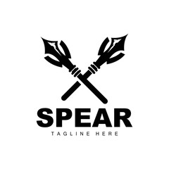 Spear Logo, Long Range Throwing Weapon Target Icon Design, Product And Company Brand Icon Illustration