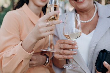 friends, alcohol, celebrate, celebration, champagne, cheers, christmas, dinner, drink, eating, event, festive, gathering, glasses, group, holiday, lunch, party, people, restaurant, table, toast, toget