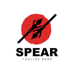 Spear Logo, Long Range Throwing Weapon Target Icon Design, Product And Company Brand Icon Illustration