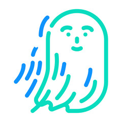 fly ghost color icon vector. fly ghost sign. isolated symbol illustration