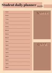Student daily planner A4 