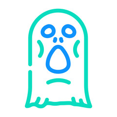 face ghost color icon vector. face ghost sign. isolated symbol illustration