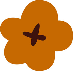 Abstract hand drawn vegetable flower flat icon