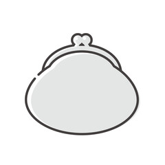 無地のがま口タイプのお財布 - お金･家計･金運アップのイメージ素材
