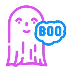 boo ghost color icon vector. boo ghost sign. isolated symbol illustration