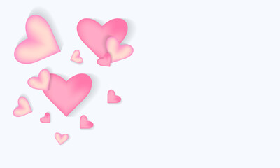 special heart background for valentines day with space