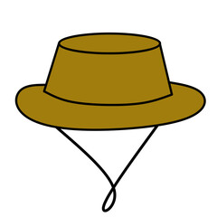 Farmer gardening hat. Cowboy hat. Illustration of a hat