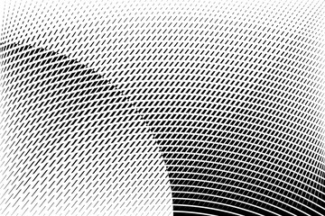 abstract halftone dots and lines background, minimal geometric dynamic pattern, vector black and white texture