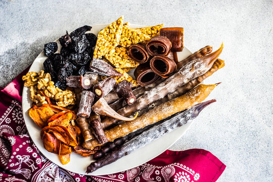 Traditional georgian dessert set