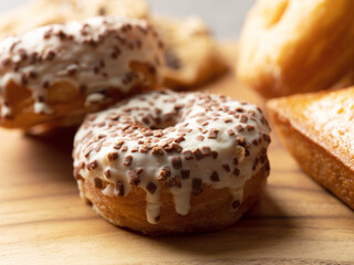 Peanut and Cream Topping Donuts