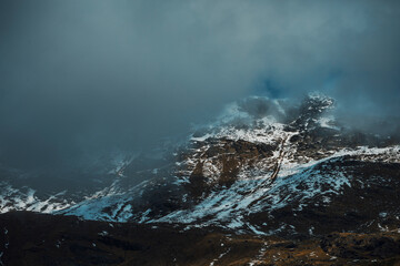 clouds over the mountains
