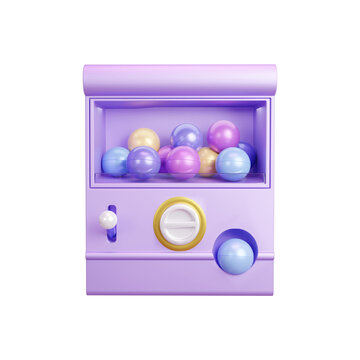 gashapon balls machine 3d rendering illustration