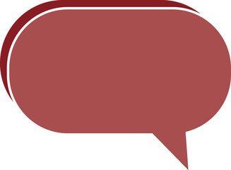 red colored speech bubble icon - vector illustration