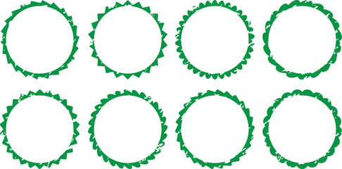 vector illustration of green colored award banners